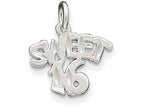 FJC Finejewelers Sterling Silver Sweet 16 Charm