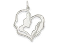 FJC Finejewelers Sterling Silver Mother and Baby Pendant Necklace - Chain Included