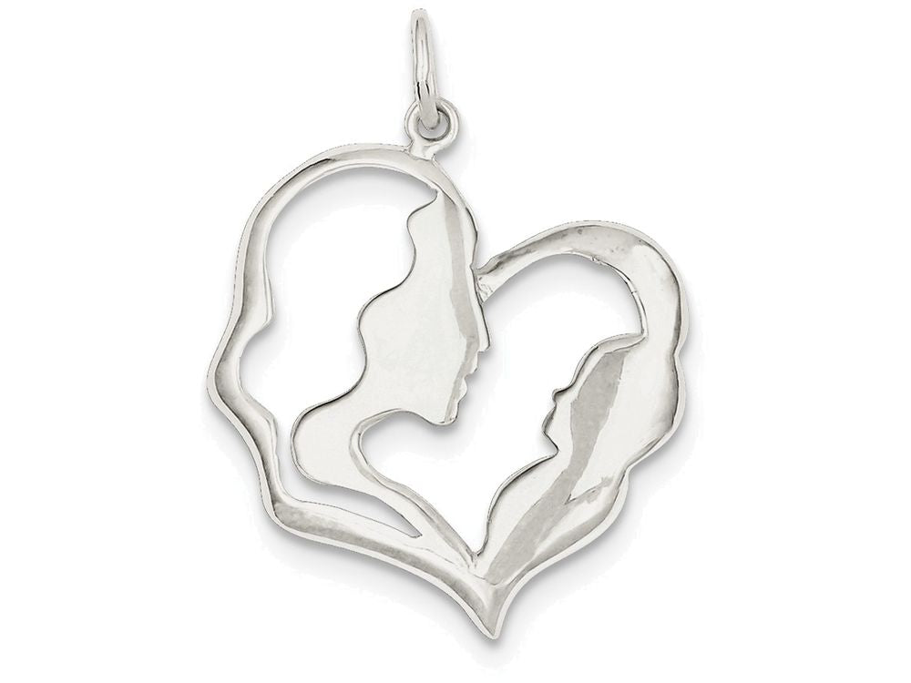 FJC Finejewelers Sterling Silver Mother and Baby Pendant Necklace - Chain Included