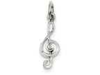 FJC Finejewelers Sterling Silver Treble Clef Charm