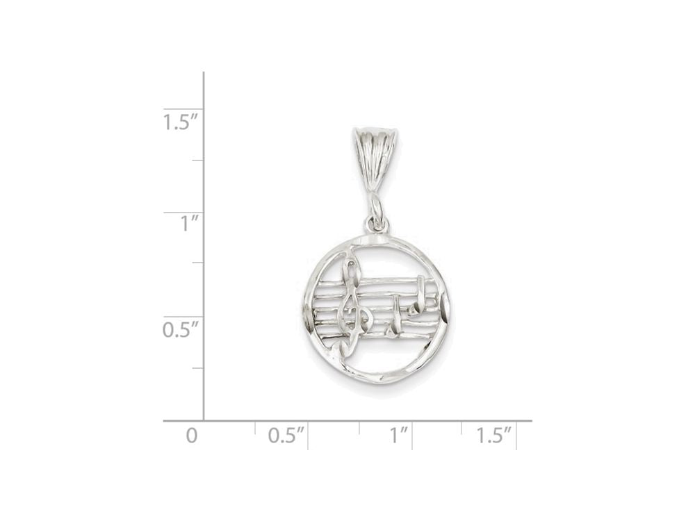 FJC Finejewelers Sterling Silver Music Staff Charm