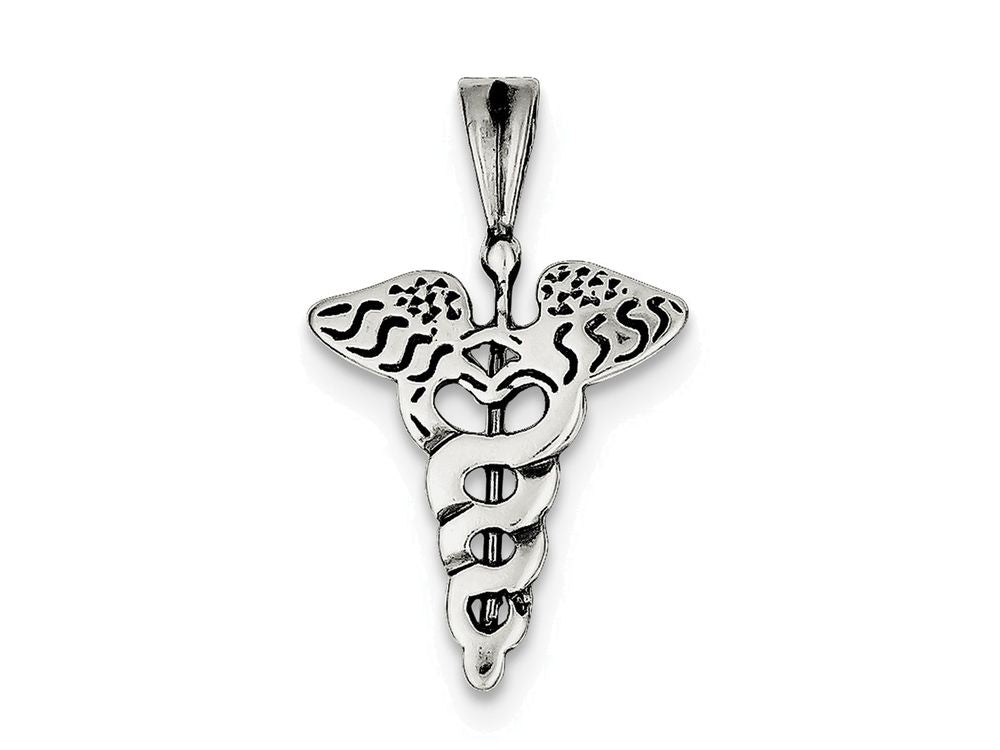 FJC Finejewelers Sterling Silver Caduceus Charm
