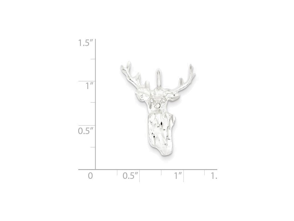FJC Finejewelers Sterling Silver Deer Head Charm