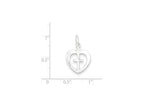 FJC Finejewelers Sterling Silver Cross Heart Charm