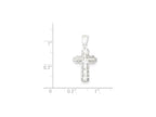 FJC Finejewelers Sterling Silver Budded Cross Pendant Necklace - Chain Included