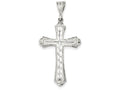 FJC Finejewelers Sterling Silver Bright-cut Cross Pendant Necklace - Chain Included