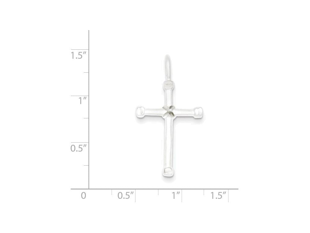 FJC Finejewelers Sterling Silver Cross Pendant Necklace - Chain Included