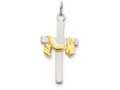 FJC Finejewelers Sterling Silver Draped Cross Pendant Necklace - Chain Included