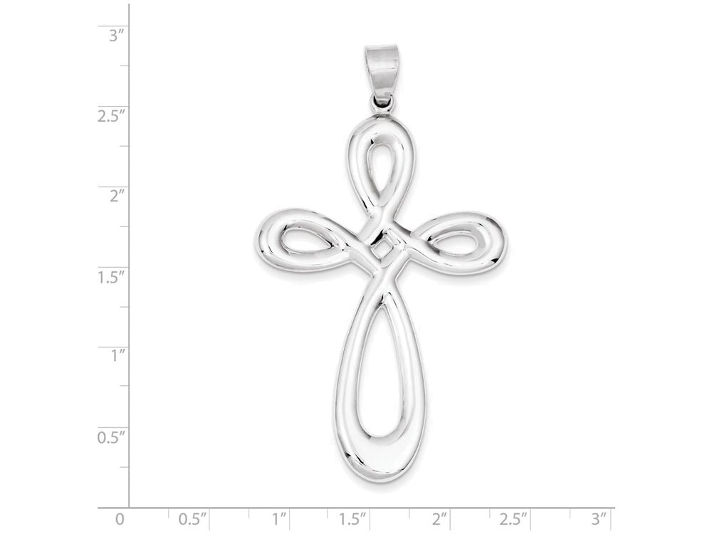 FJC Finejewelers Sterling Silver Cross Pendant Necklace - Chain Included