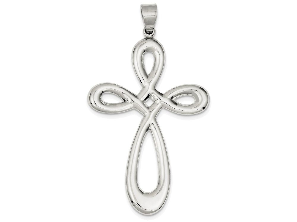 FJC Finejewelers Sterling Silver Cross Pendant Necklace - Chain Included