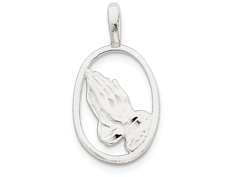 FJC Finejewelers Sterling Silver Praying Hands Pendant Necklace - Chain Included