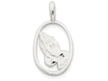 FJC Finejewelers Sterling Silver Praying Hands Pendant Necklace - Chain Included