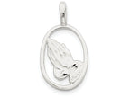 FJC Finejewelers Sterling Silver Praying Hands Pendant Necklace - Chain Included