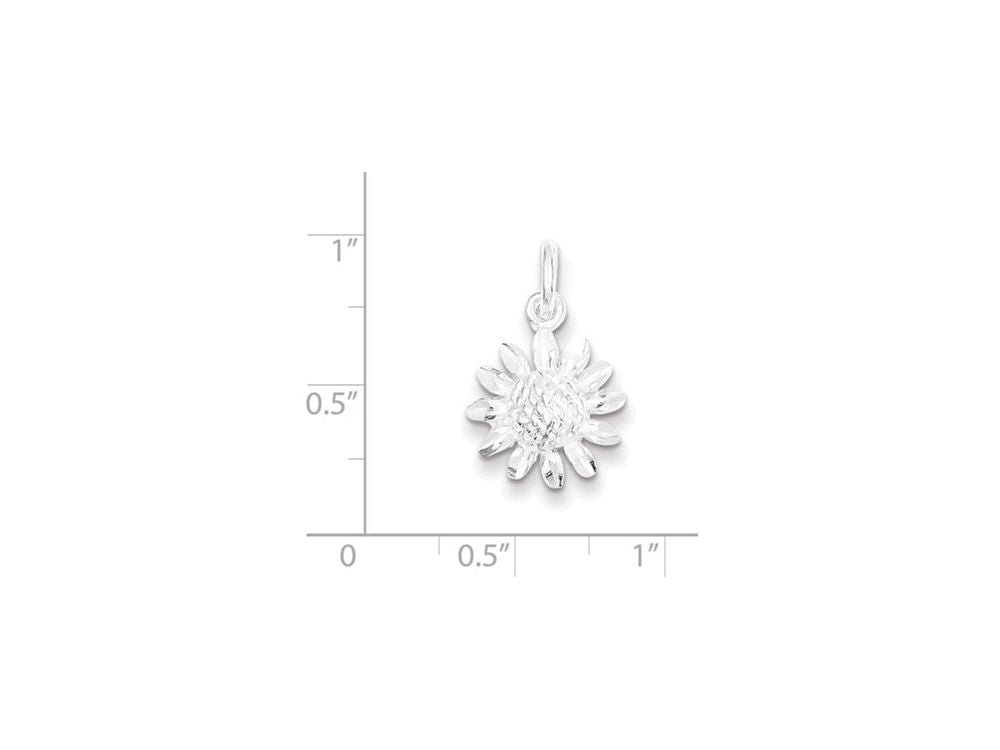 FJC Finejewelers Sterling Silver Floral Charm
