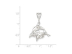 FJC Finejewelers Sterling Silver Trio Of Dolphins Pendant Necklace - Chain Included