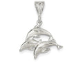 FJC Finejewelers Sterling Silver Trio Of Dolphins Pendant Necklace - Chain Included