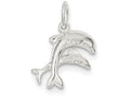 FJC Finejewelers Sterling Silver Dolphins Charm