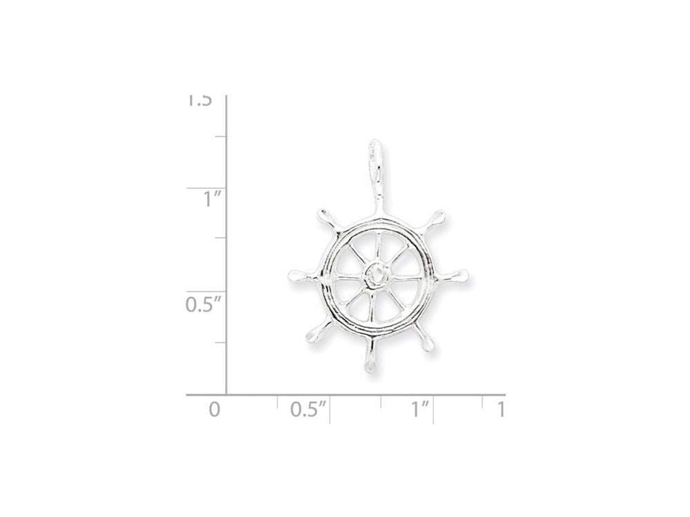 FJC Finejewelers Sterling Silver Boat Wheel Charm