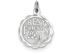 FJC Finejewelers Sterling Silver Best Friends Disc Charm