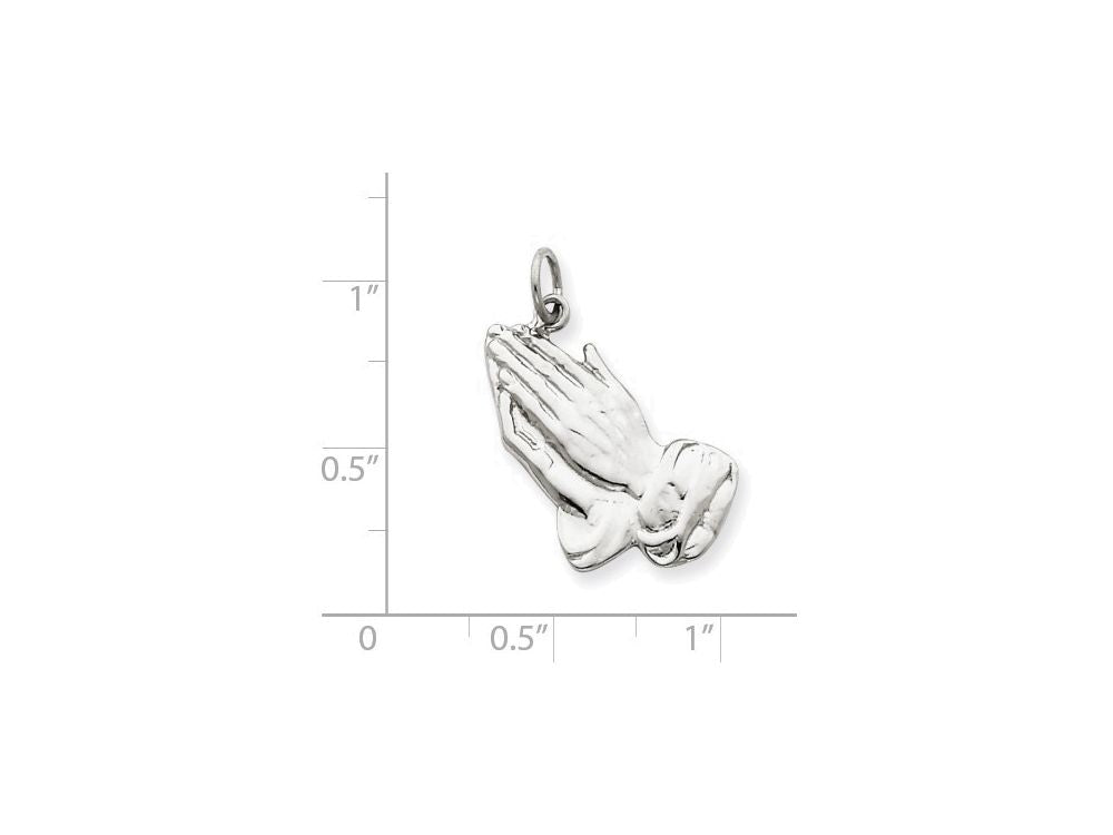 FJC Finejewelers Sterling Silver Praying Hands Charm