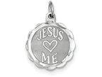 FJC Finejewelers Sterling Silver Jesus Loves Me Disc Charm