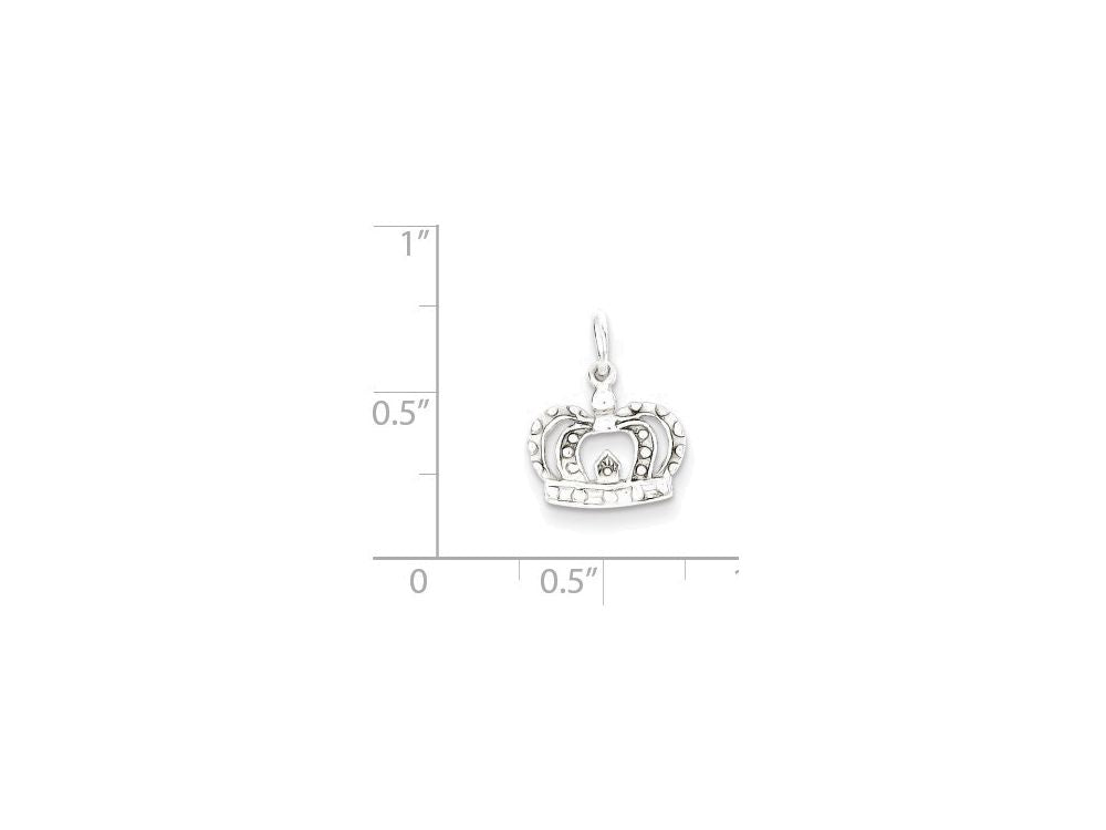 FJC Finejewelers Sterling Silver Crown Charm