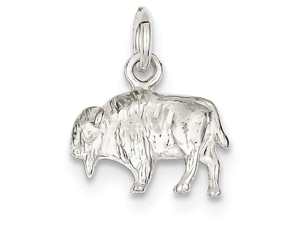 FJC Finejewelers Sterling Silver Buffalo Charm