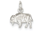 FJC Finejewelers Sterling Silver Buffalo Charm