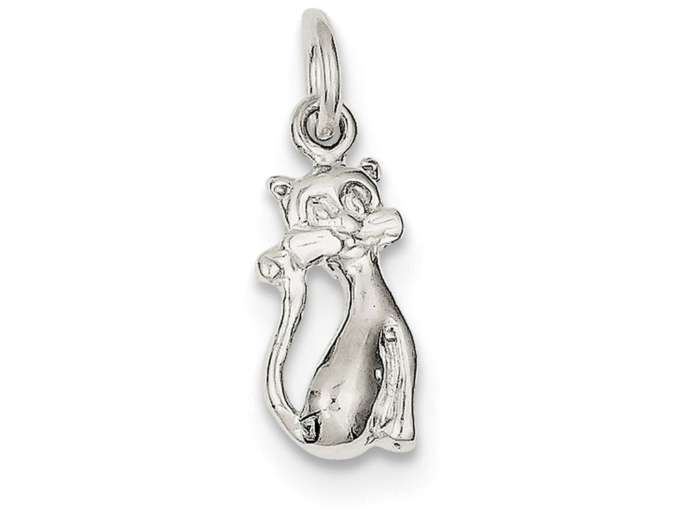 FJC Finejewelers Sterling Silver Cat Charm