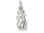 FJC Finejewelers Sterling Silver Cat Charm