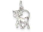 FJC Finejewelers Sterling Silver Cat Charm