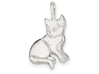 FJC Finejewelers Sterling Silver Cat Charm