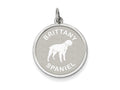 FJC Finejewelers Sterling Silver Brittany Spaniel Disc Charm