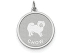 FJC Finejewelers Sterling Silver Chow Disc Charm