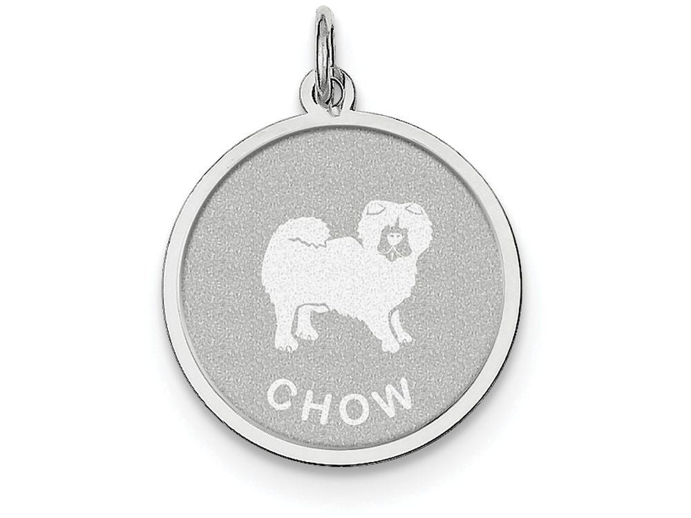 FJC Finejewelers Sterling Silver Chow Disc Charm