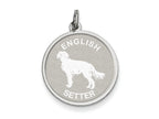 FJC Finejewelers Sterling Silver English Setter Disc Charm