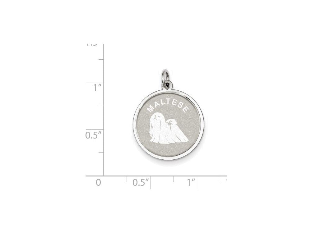 FJC Finejewelers Sterling Silver Maltese Disc Charm