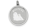 FJC Finejewelers Sterling Silver Maltese Disc Charm