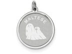 FJC Finejewelers Sterling Silver Maltese Disc Charm