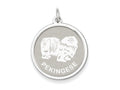 FJC Finejewelers Sterling Silver Pekingese Disc Charm