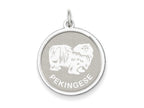 FJC Finejewelers Sterling Silver Pekingese Disc Charm