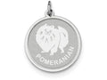 FJC Finejewelers Sterling Silver Pomeranian Disc Charm