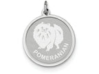 FJC Finejewelers Sterling Silver Pomeranian Disc Charm