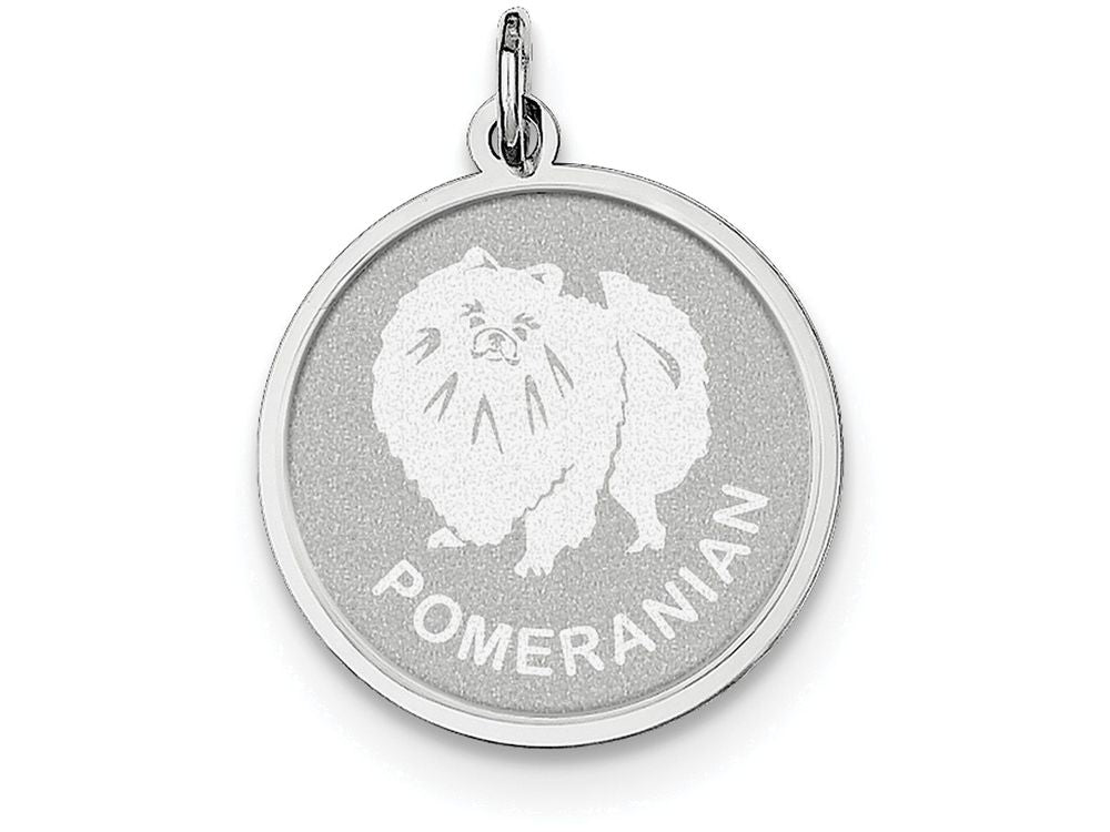 FJC Finejewelers Sterling Silver Pomeranian Disc Charm