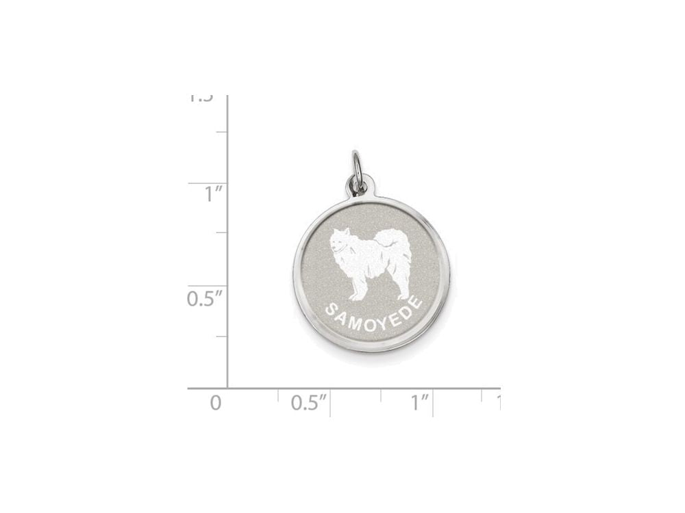 FJC Finejewelers Sterling Silver Samoyed Disc Charm