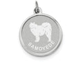 FJC Finejewelers Sterling Silver Samoyed Disc Charm