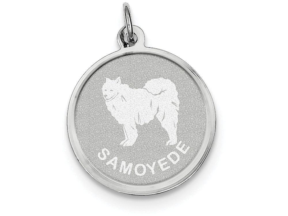 FJC Finejewelers Sterling Silver Samoyed Disc Charm