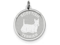 FJC Finejewelers Sterling Silver Scottish Terrier Disc Charm