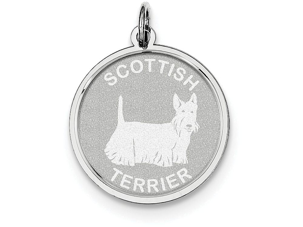 FJC Finejewelers Sterling Silver Scottish Terrier Disc Charm