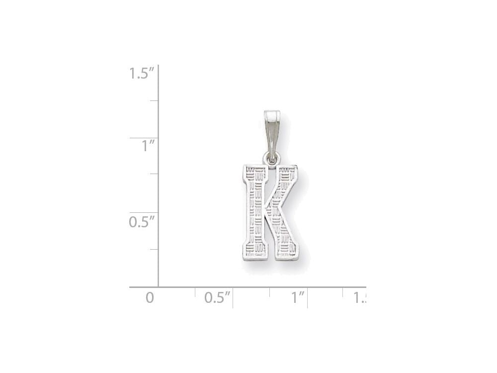 FJC Finejewelers Sterling Silver Initial K Charm